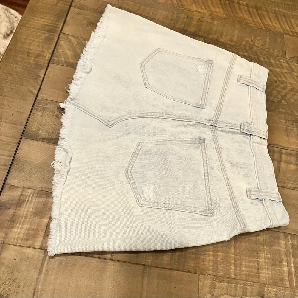 Free People | Sidecar Silver Lake Distressed Denim Skirt - Picture 7 of 12